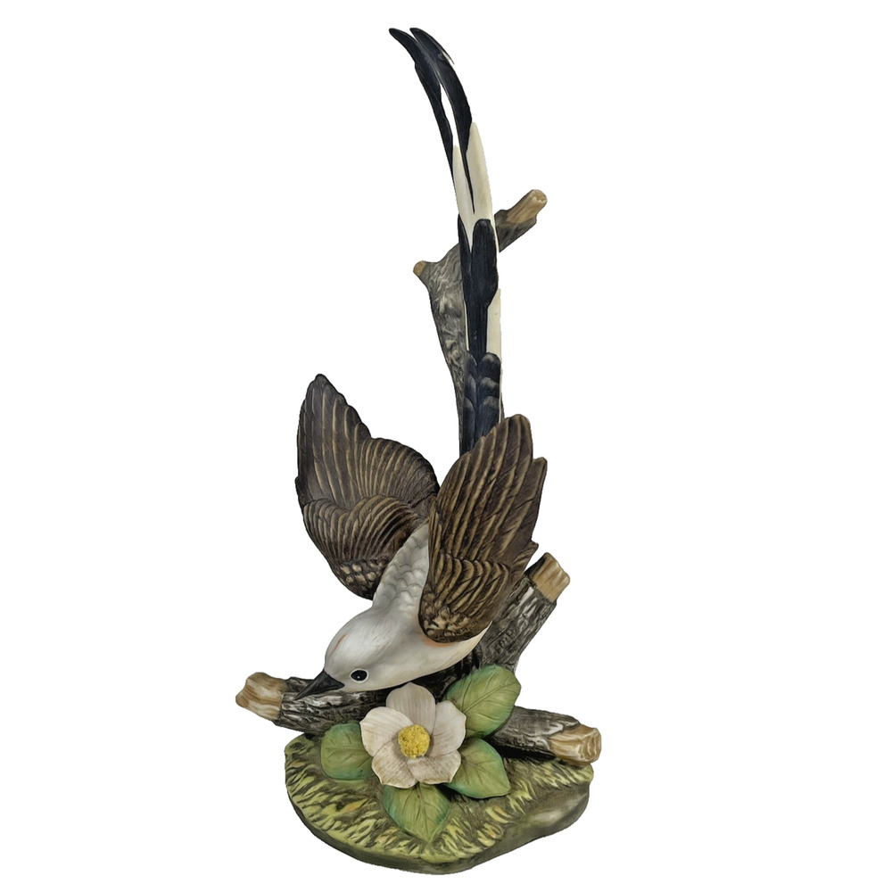 Homco Vtg 1986 Masterpiece Scissor-Tailed Flycatcher Porcelain Bird Figure 10.5"